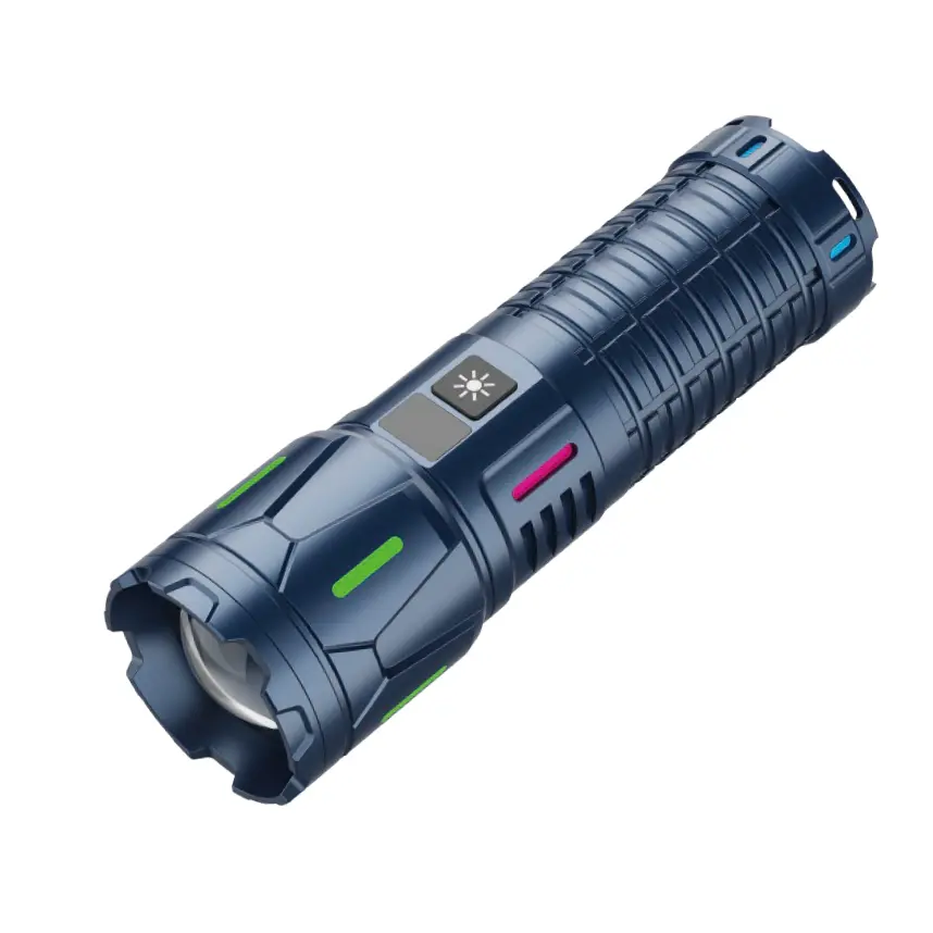 100W एलईडी रणनीतिक टर्च USB रिचार्जेबल